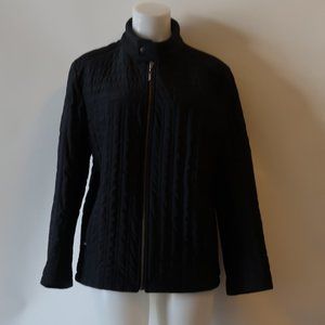 MARK BOSE QUILTED ZIP-UP PATTERN JACKET L*